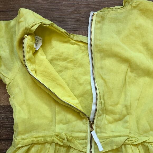 Crewcuts Girls’ Yellow Dress Cotton Pockets Size 7 - Picture 5 of 8